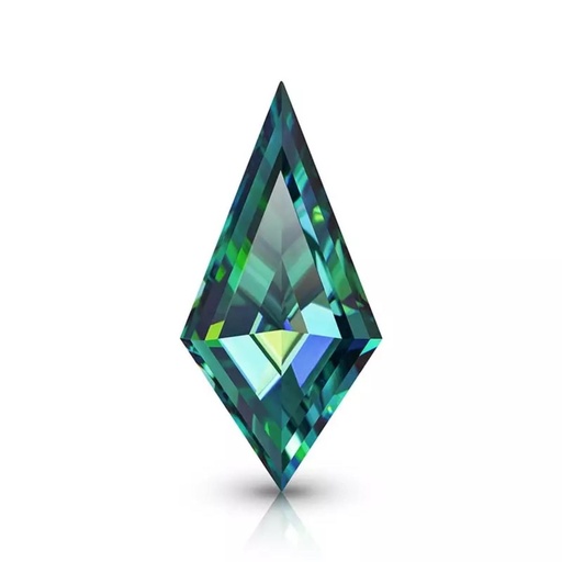 Loose Moissanite Emerald Vivid Green Clean Kite Cut 12.00 x 6.00 MM