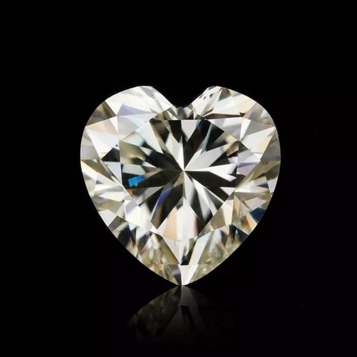 Loose Moissanite Salt & Pepar Off White Clean Heart Cut 8.60 MM