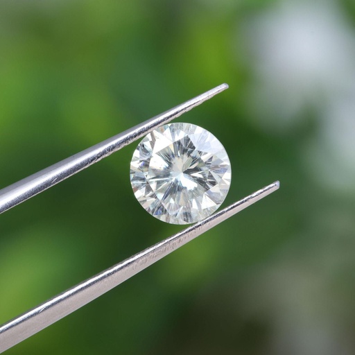 Loose Moissanite Salt & Pepper White Clean Round Cut 7.90 MM