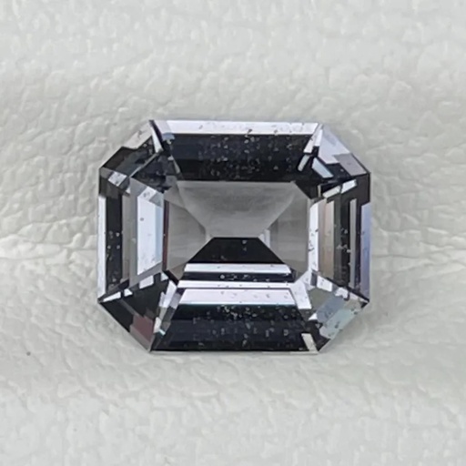Loose Moissanite Salt & Pepper Grey Clean Emerald Cut 8.00 x 6.00 MM