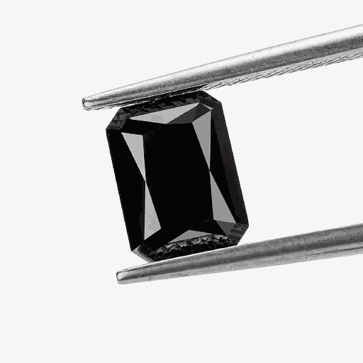 [MORABLK1_7x5] Loose Moissanite Black Clean Radiant Cut 7.00 x 5.00 MM