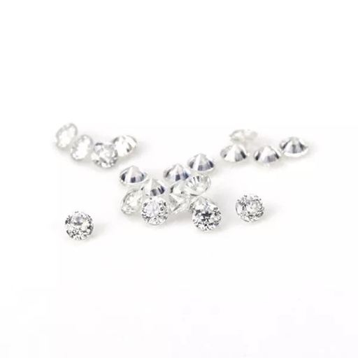 [MORDWH1_0.8] Loose Moissanite White Clean Round Cut 0.80 MM