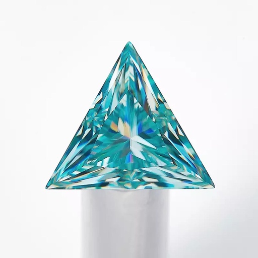 [MOTRGWH1_7.25] Loose Moissanite Blue Clean Triangle Cut 7.50 MM