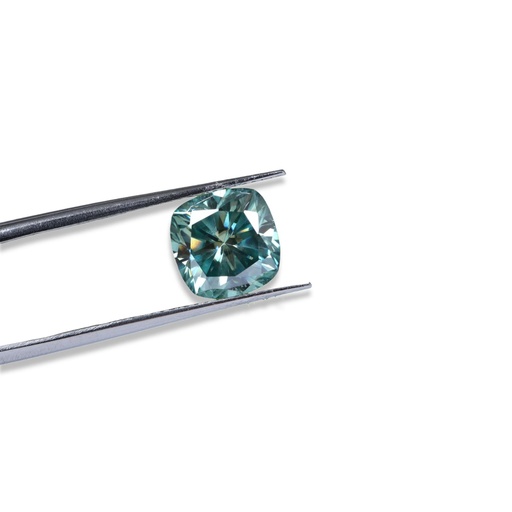 Loose Moissanite Blue Clean Cushion Cut 5.50 MM