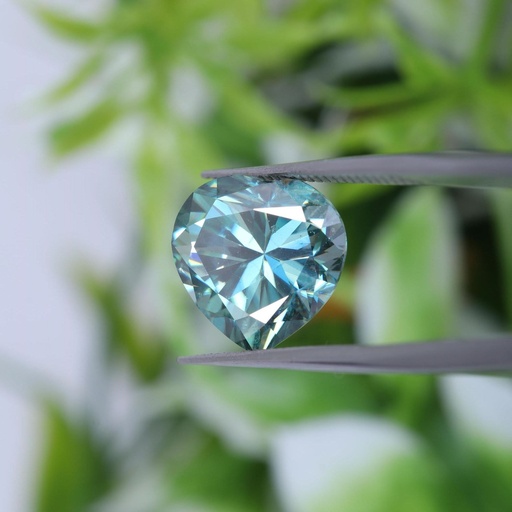 Loose Moissanite Blue Clean Heart Cut 4.50 MM