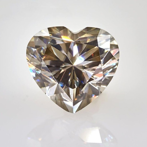 Loose Moissanite Brown Clean Heart Cut 15.00 MM