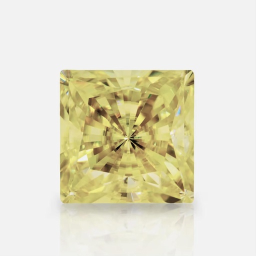 Loose Moissanite Canary Yellow Clean Princess Cut 10.00 MM