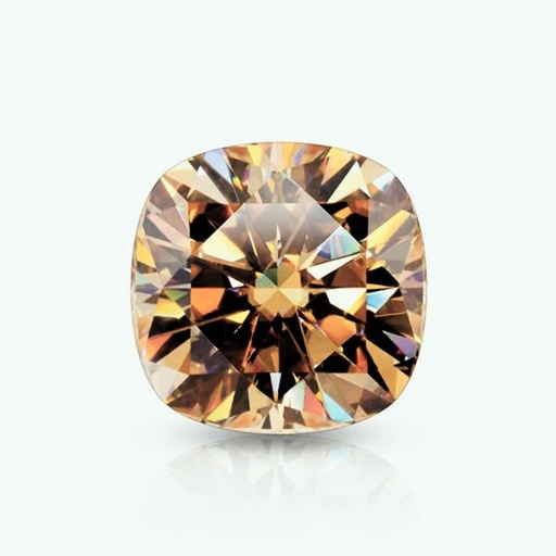 Loose Moissanite Deep Brown Clean Cushion Cut 8.00 MM
