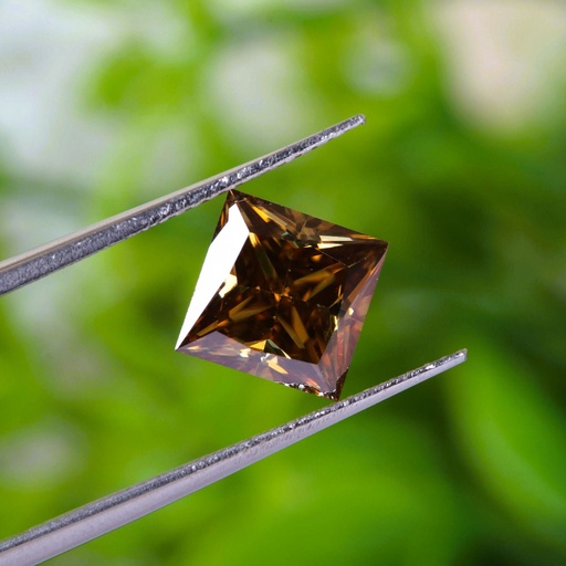 Loose Moissanite Deep Brown Clean Princess Cut 7.50 MM