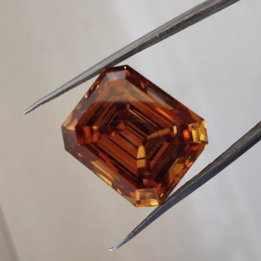 Loose Moissanite Deep Brown Clean Radiant Cut 6.00 x 4.00 MM