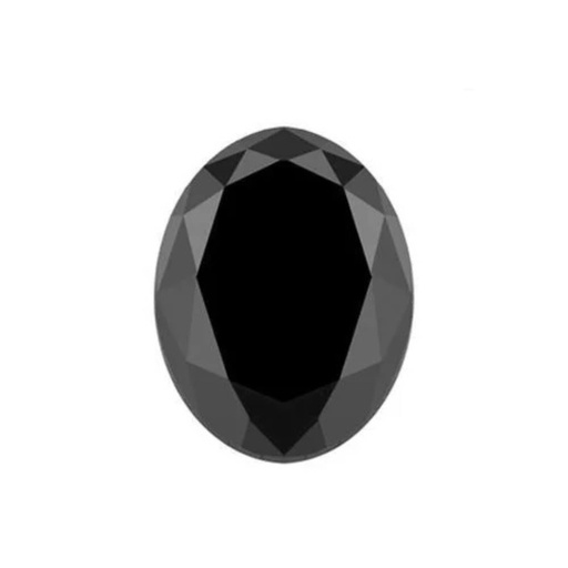 Loose Moissanite Jet Black Clean Oval Cut 8.00 x 6.00 MM