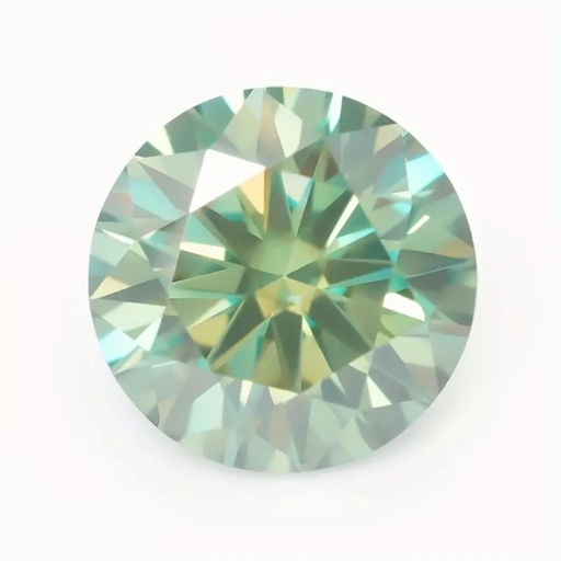 Loose Moissanite Light Green Clean Round Cut 7.00 MM