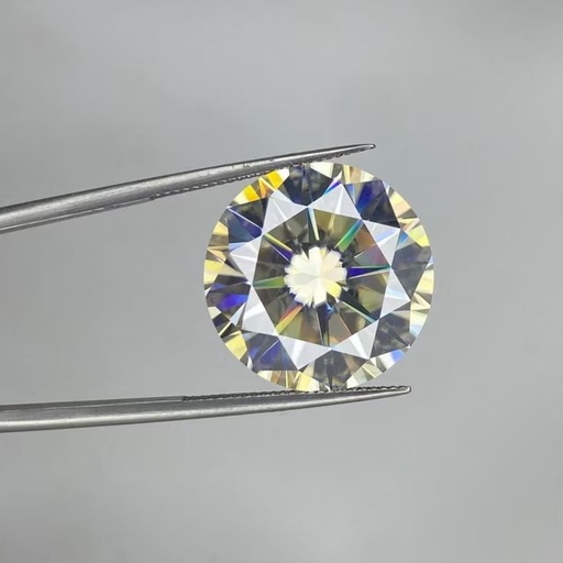 Loose Moissanite Light Yellow Clean Round Cut 5.50 MM